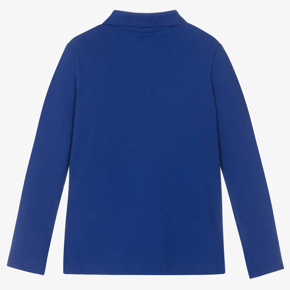 Поло Ralph Lauren-Синий хлопковый топ поло для девочек | Childrensalon Outlet