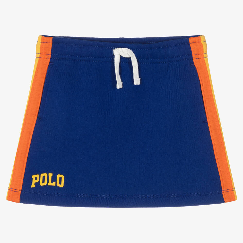 Polo Ralph Lauren - Girls Blue Cotton Skirt | Childrensalon