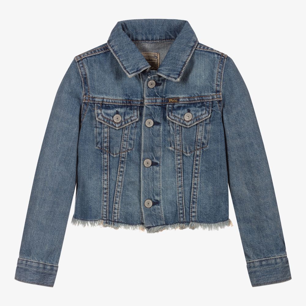 Polo Ralph Lauren - Blaue Jeansjacke für Mädchen | Childrensalon