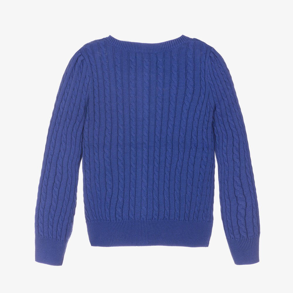 Polo Ralph Lauren Girls Blue Knit Cardigan