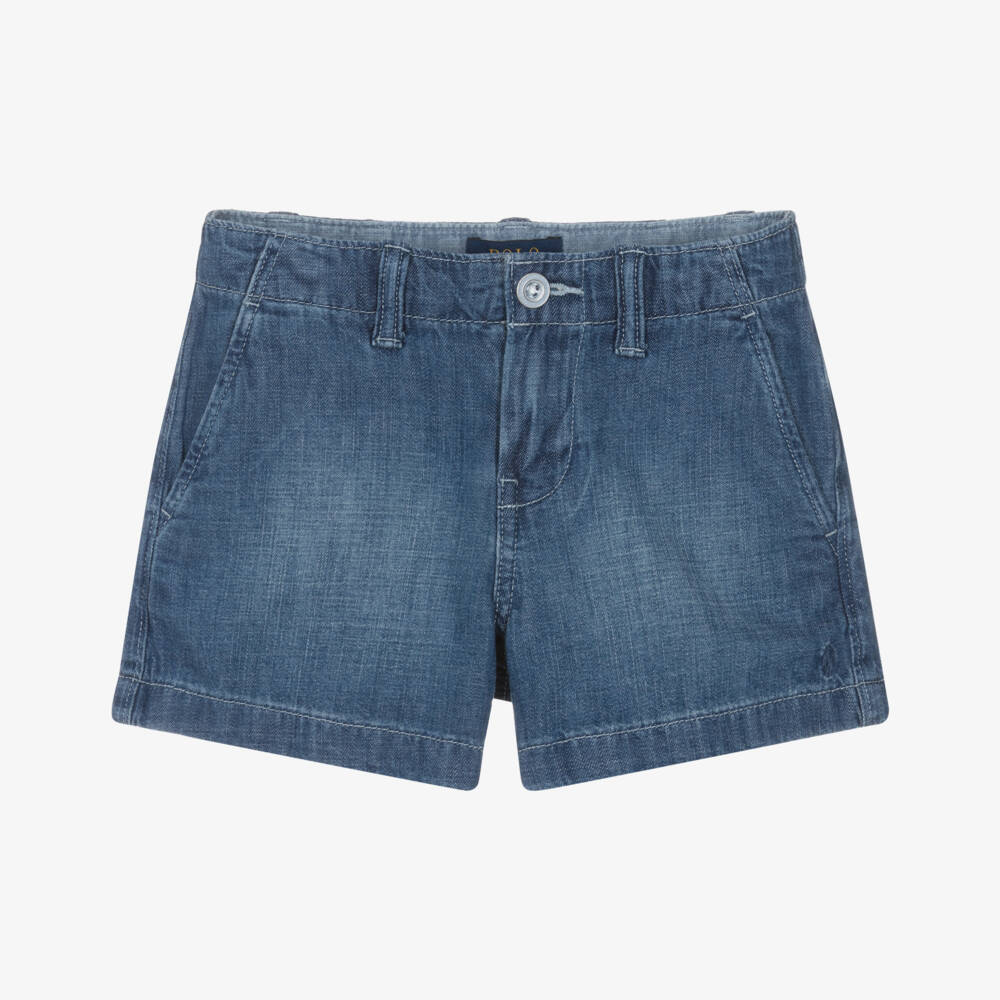 Ralph Lauren-Синие джинсовые шорты для девочек | Childrensalon Outlet