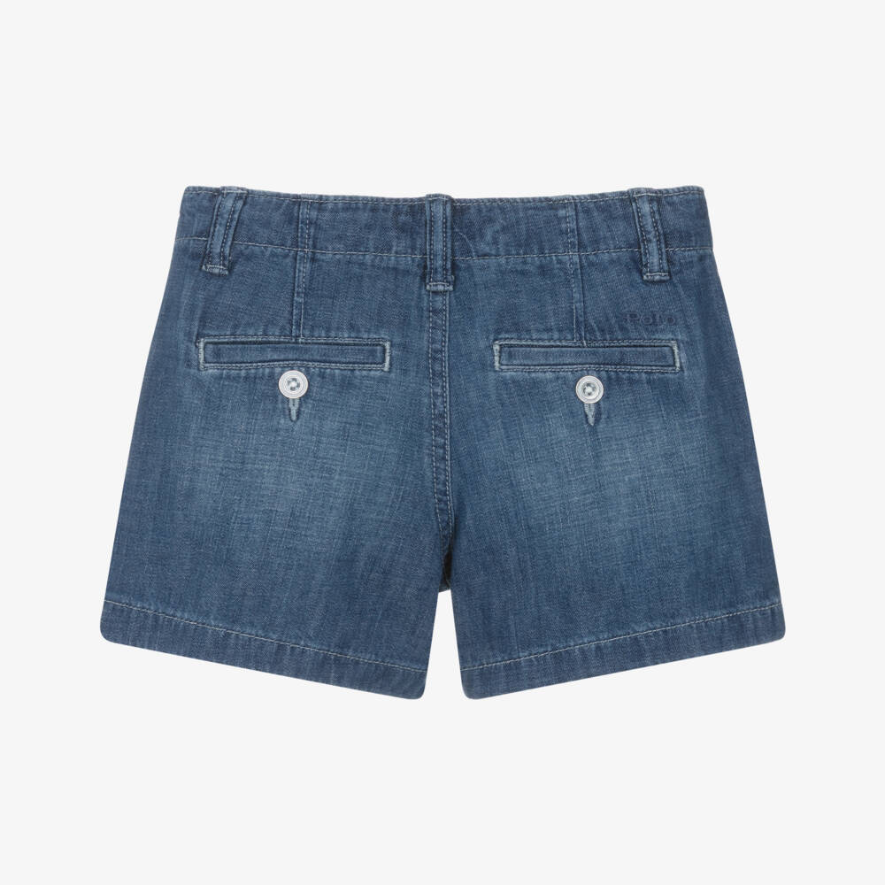 Ralph Lauren-Синие джинсовые шорты для девочек | Childrensalon Outlet