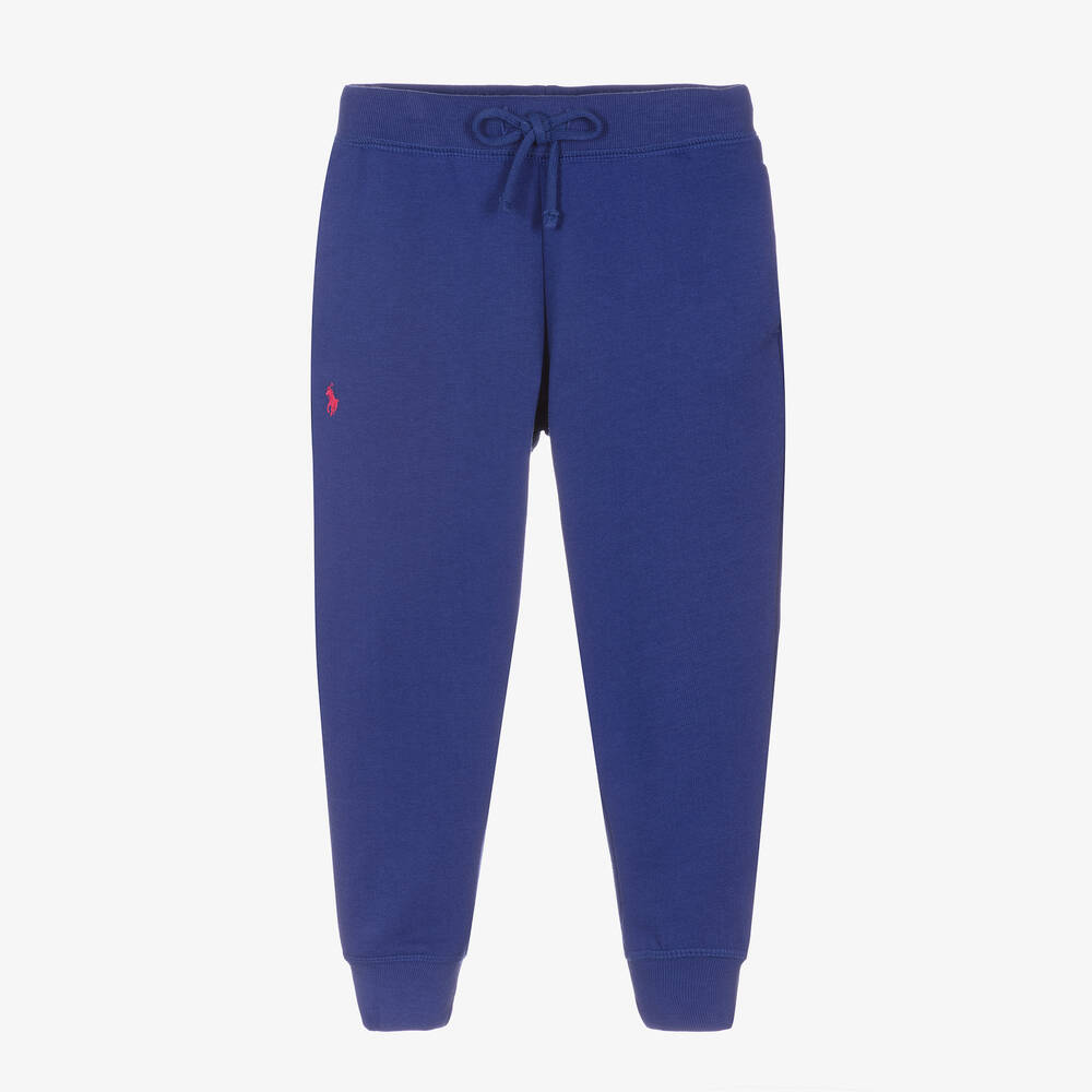 Polo Ralph Lauren - Girls Blue Logo Joggers | Childrensalon