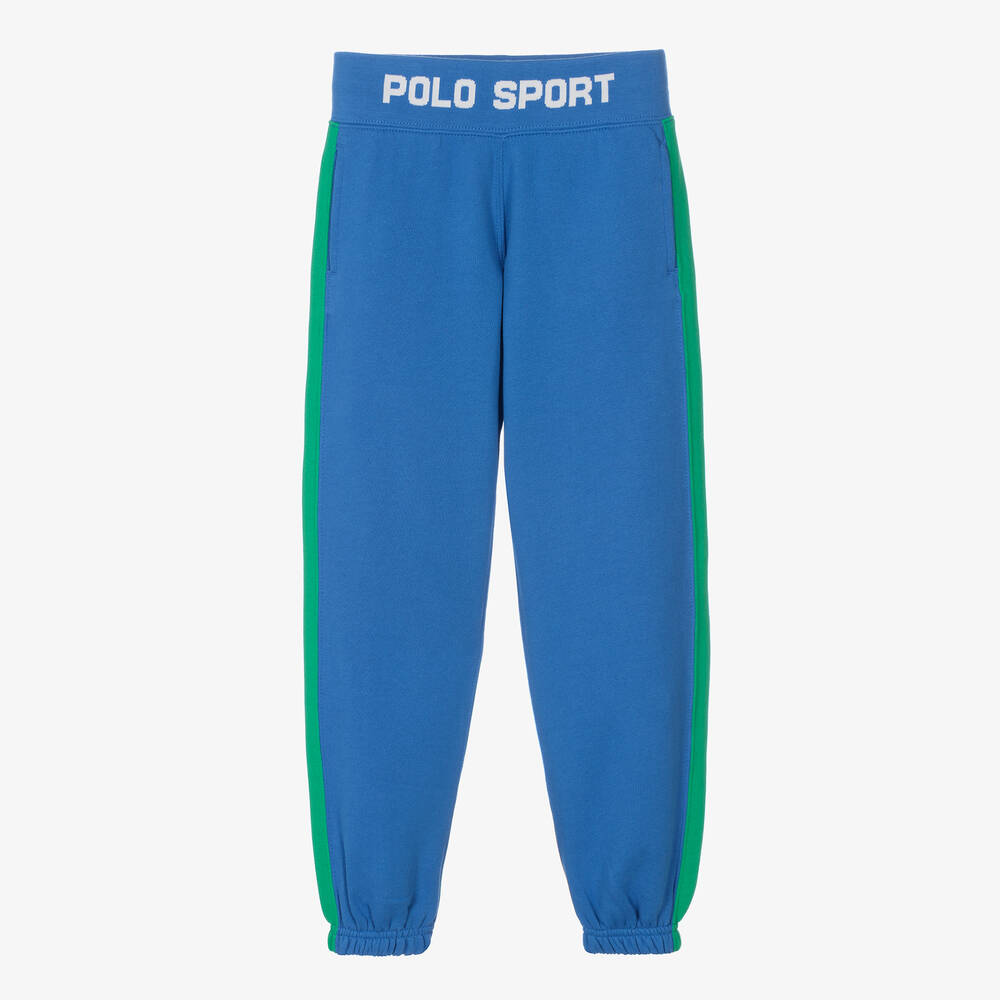 Polo Ralph Lauren - Girls Blue Logo Joggers | Childrensalon