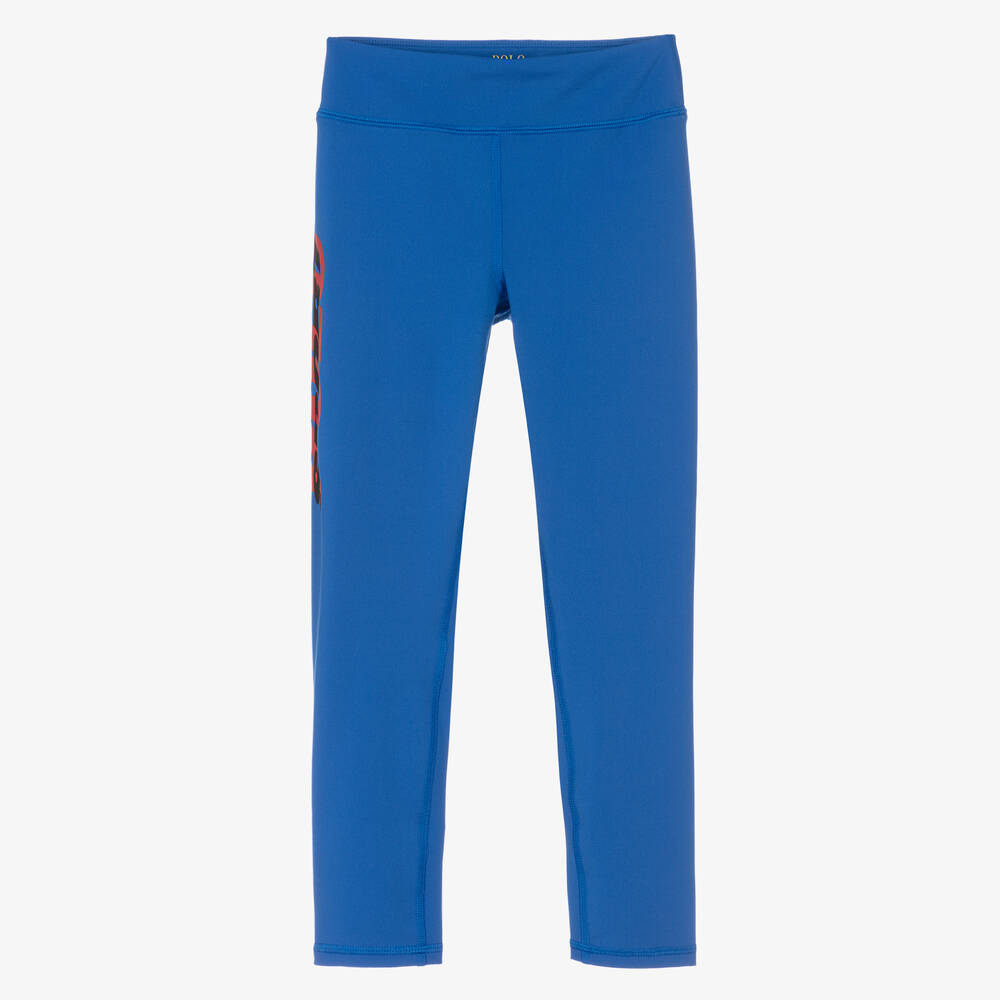 Polo Ralph Lauren Girls Blue Logo Leggings Childrensalon Outlet