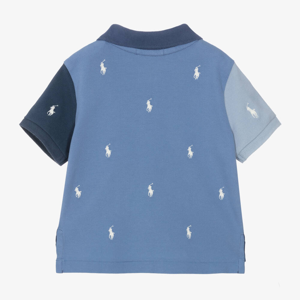 Ralph Lauren-Girls Blue Logo Polo Top | Childrensalon Outlet
