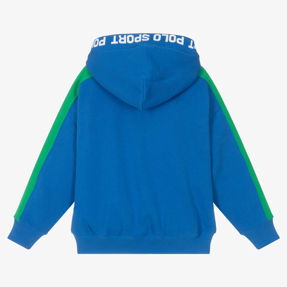 Polo Ralph Lauren-سويتشيرت قطن جيرسي لون أزرق للبنات | Childrensalon Outlet