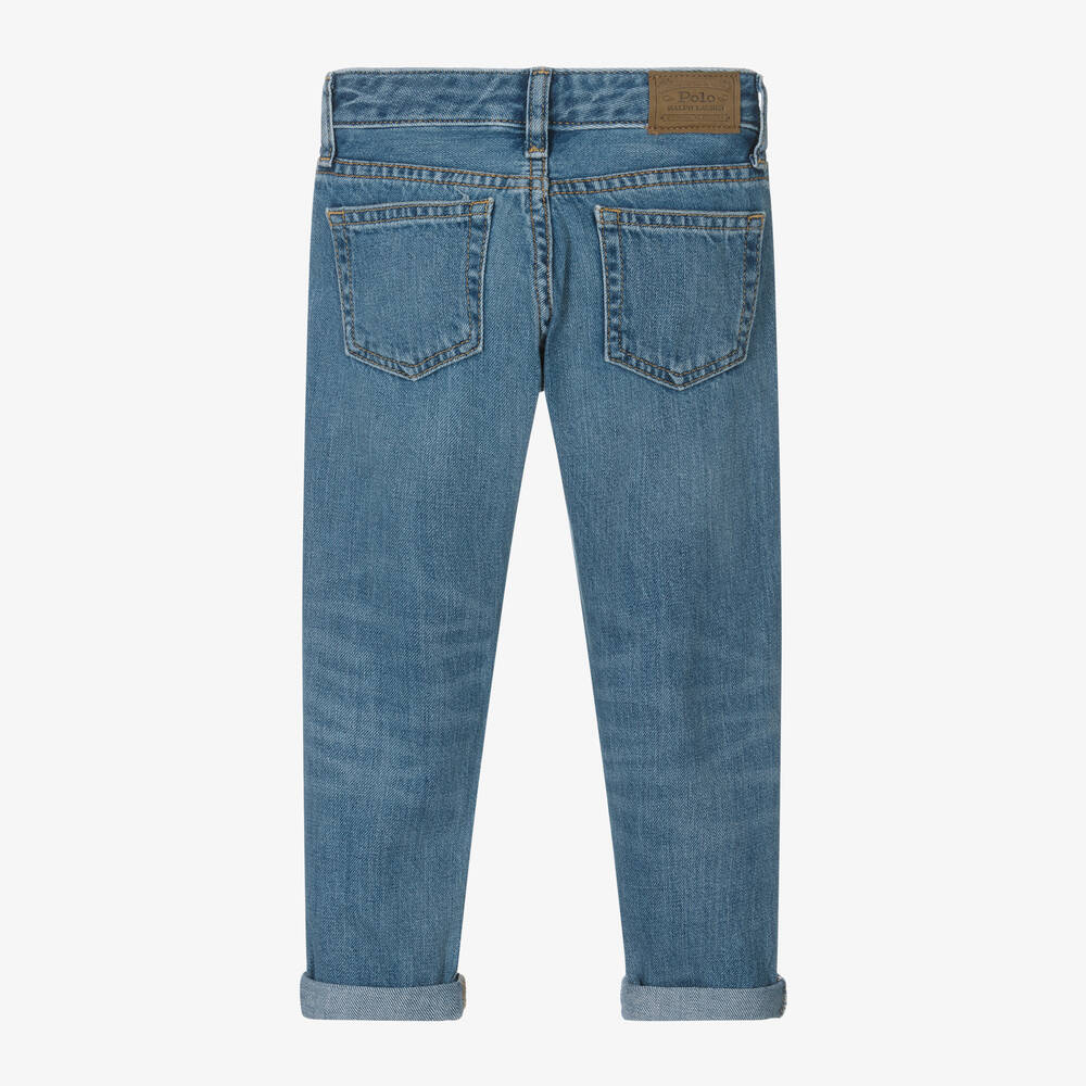 Ralph Lauren-Girls Blue Slim Boyfriend Denim Jeans | Childrensalon Outlet
