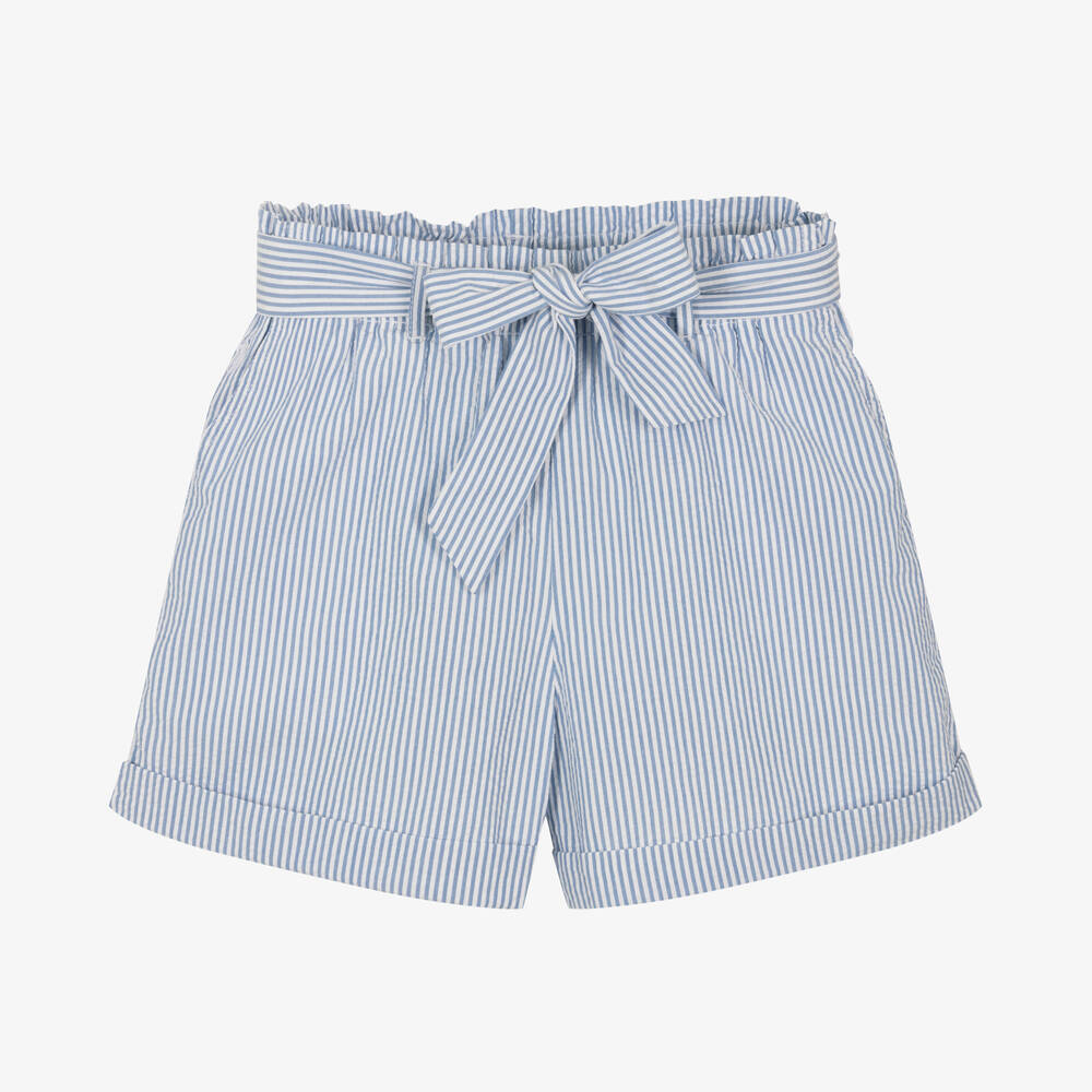 Polo Ralph Lauren - Blau gestreifte Baumwollshorts | Childrensalon