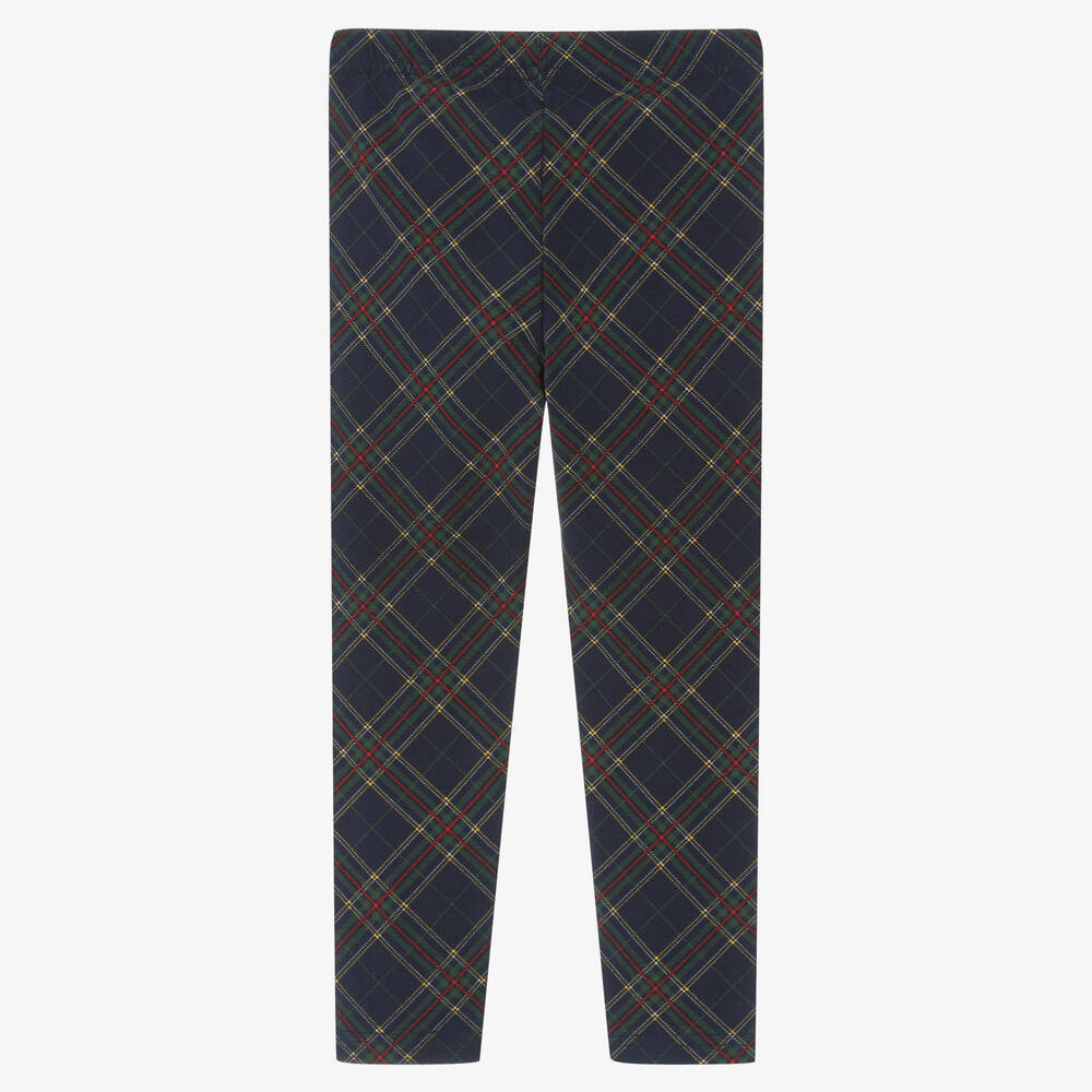 Blue tartan leggings online
