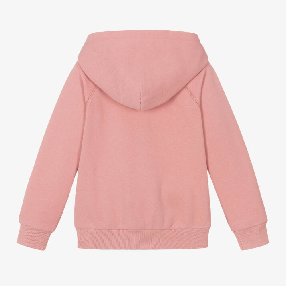 Ralph Lauren-Girls Blush Cotton Hoodie | Childrensalon Outlet