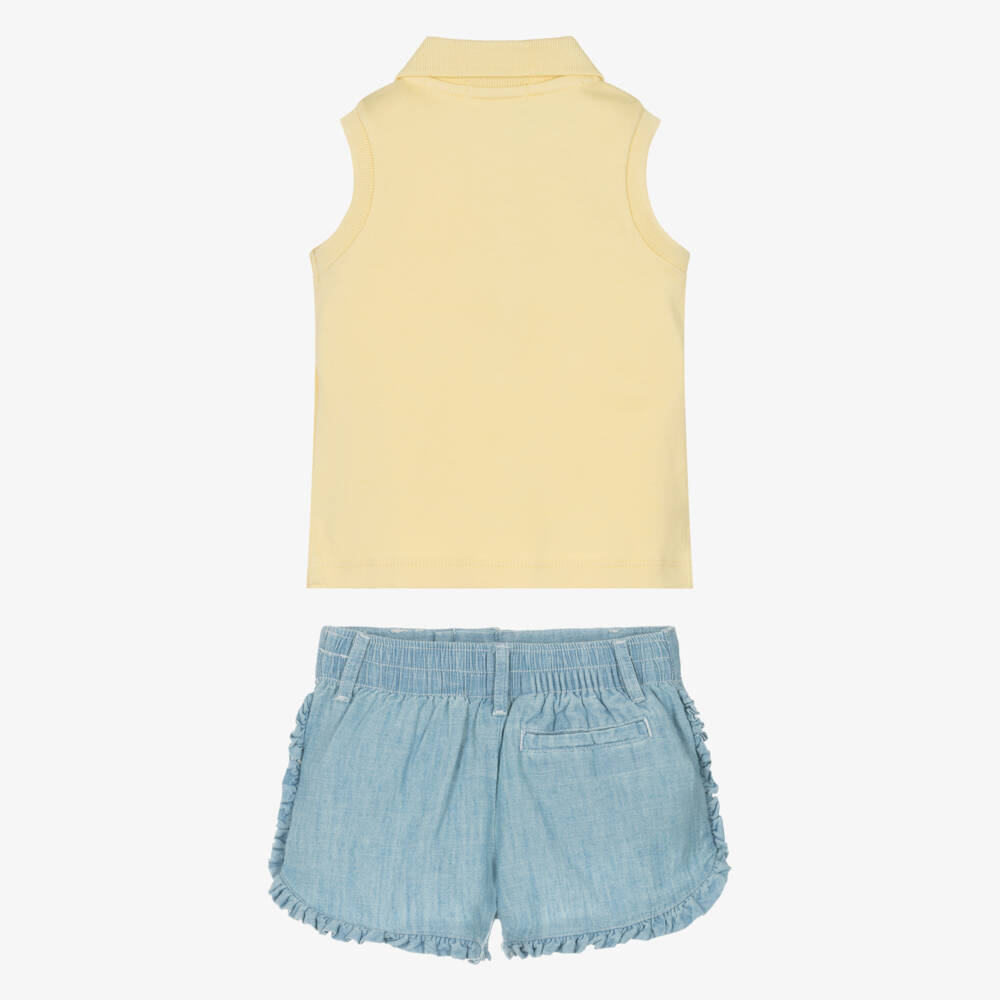 Ralph Lauren-Girls' Breezy Yellow Chambray Set | Childrensalon Outlet