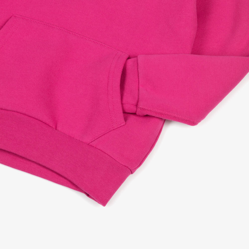 Ralph Lauren-Girls Bright Pink Hoodie with Big Pony Logo | Childrensalon Outlet