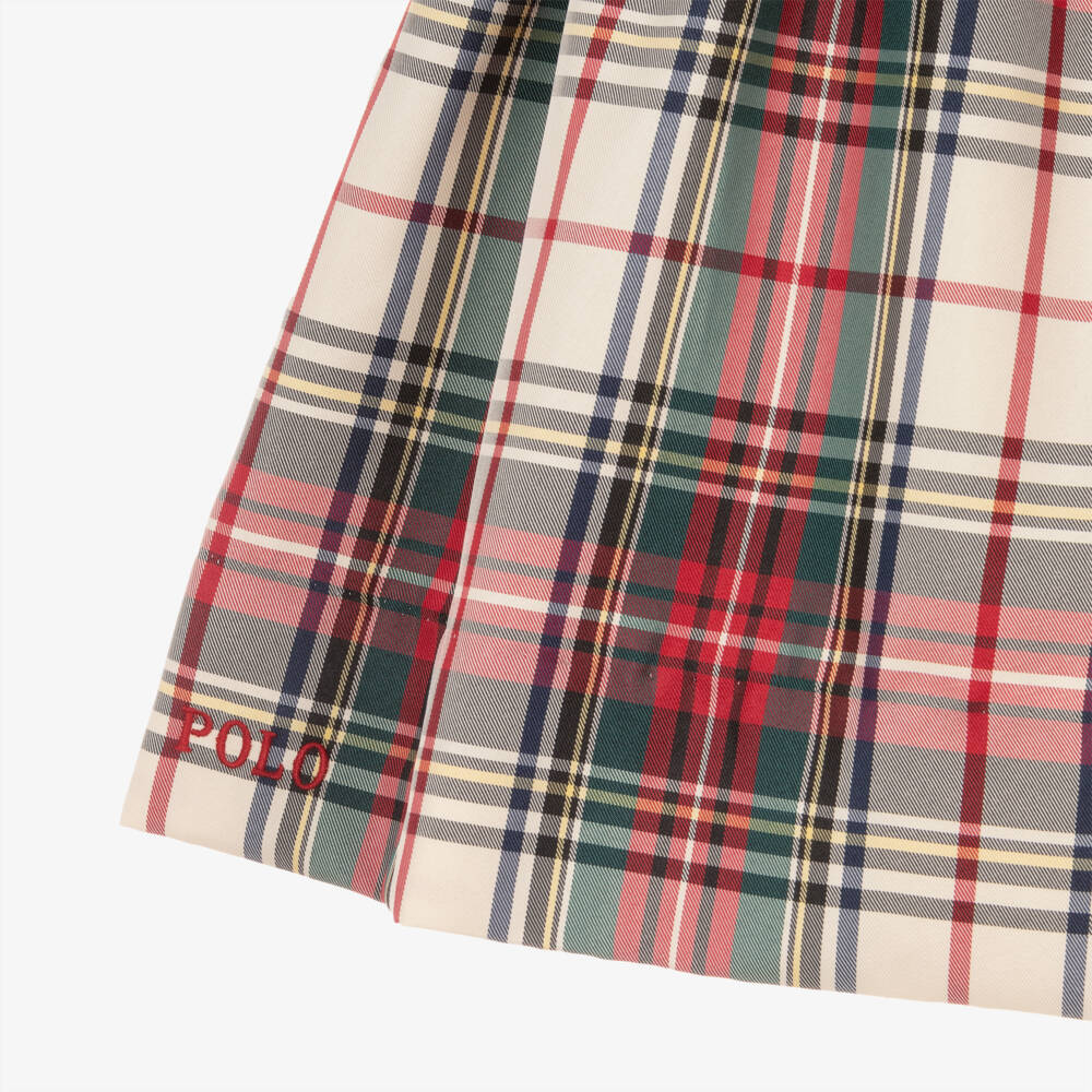 Ralph Lauren-Girls Checkered Satin Dress | Childrensalon Outlet