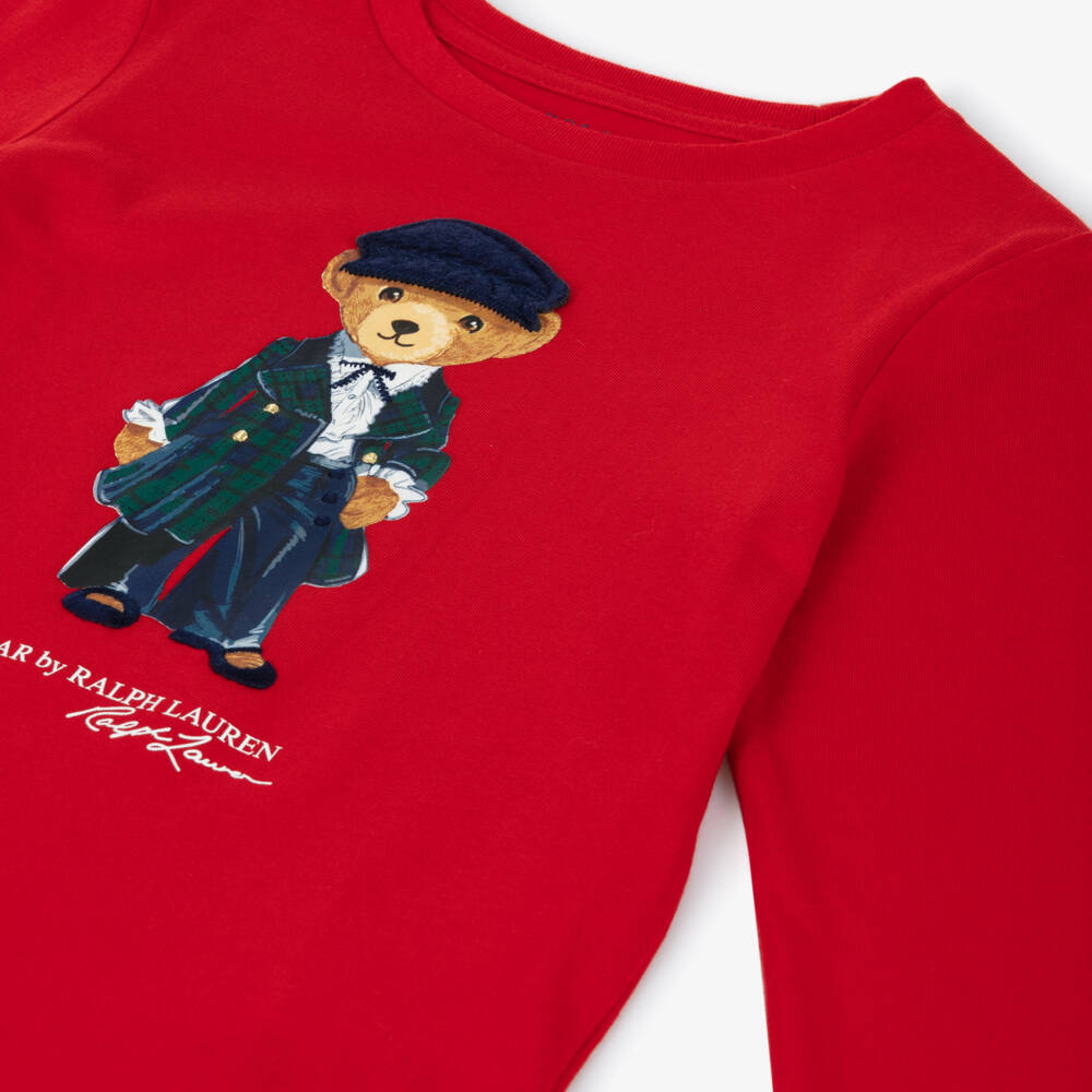 Ralph Lauren-Girls Cherry Bear Cotton Tee | Childrensalon Outlet