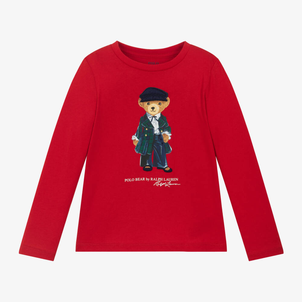 Ralph Lauren-Girls Cherry Bear Cotton Tee | Childrensalon Outlet