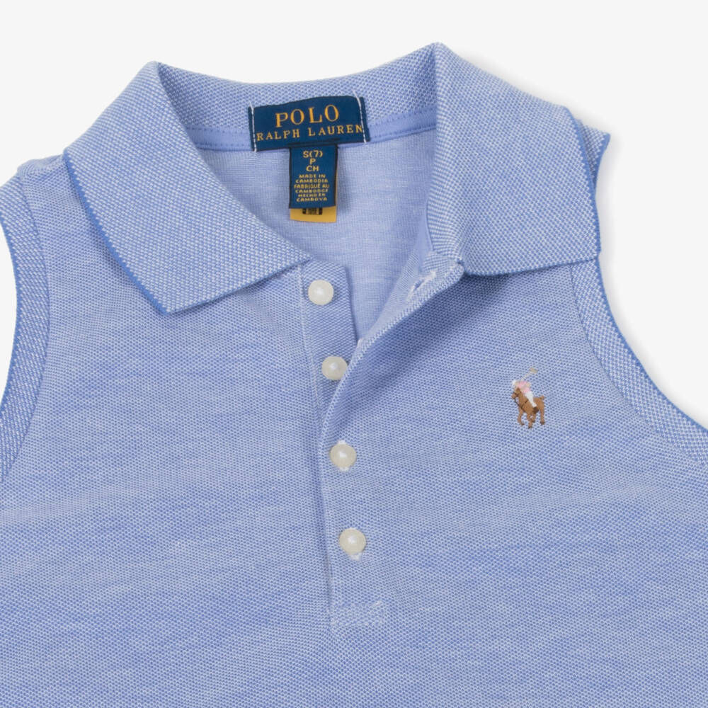 Ralph Lauren-Классическое синее платье поло для девочек | Childrensalon Outlet