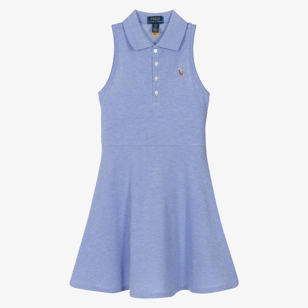 Ralph Lauren-Классическое синее платье поло для девочек | Childrensalon Outlet