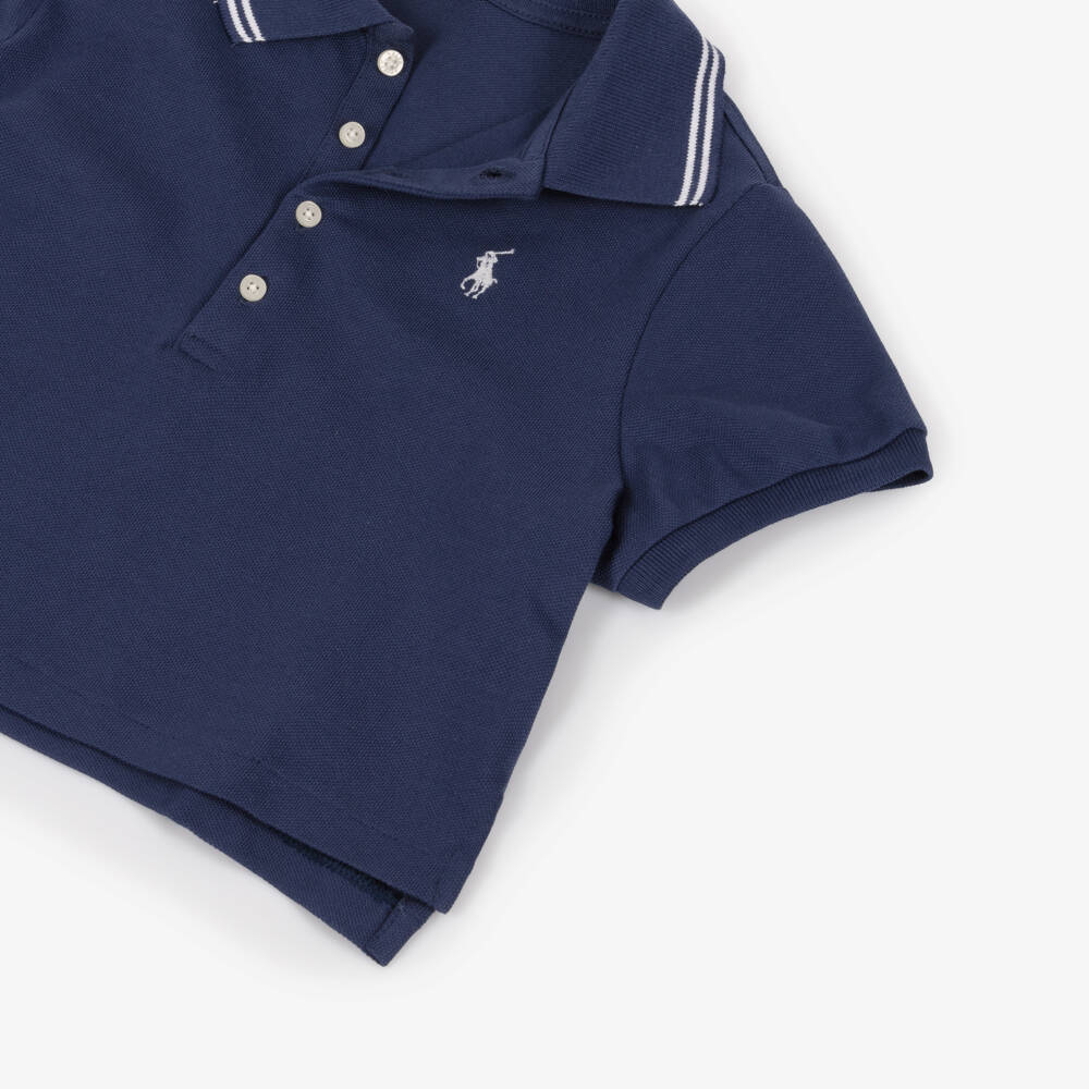 Ralph Lauren-Классическая синяя рубашка поло для девочек | Childrensalon Outlet