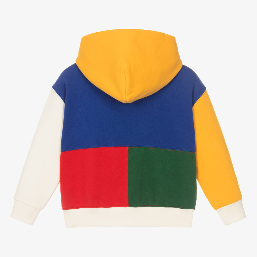 Blue and yellow ralph lauren hoodie top