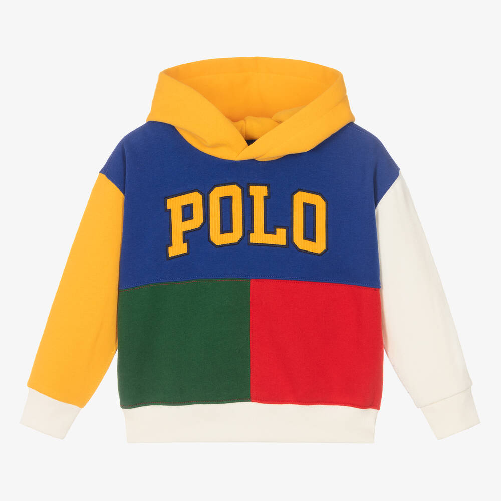 Polo Ralph Lauren - توب هودي قطن جيرسي بطبعة ملونة للبنات | Childrensalon
