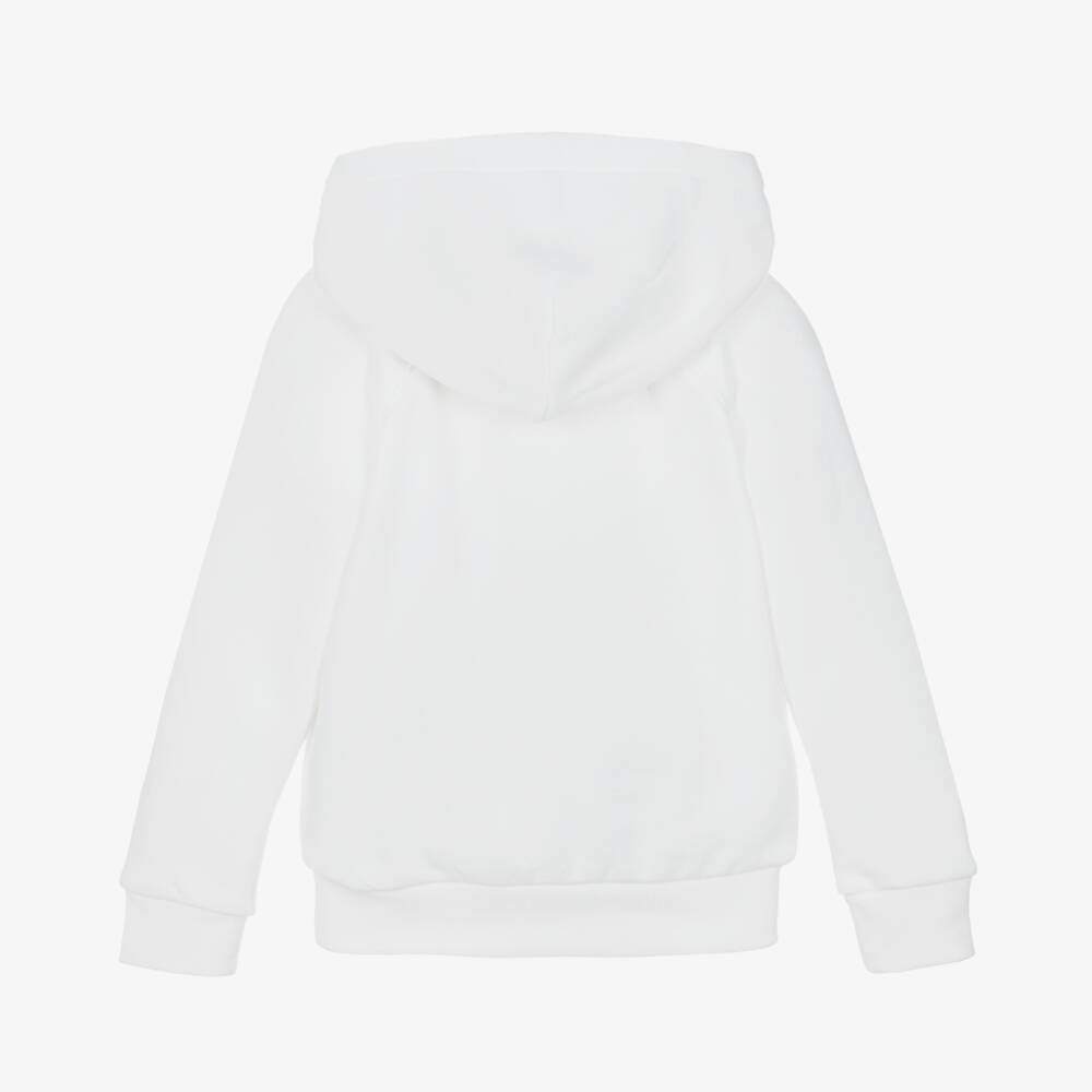 رالف لورين-هودي قطن لون أبيض للأولاد | Childrensalon Outlet