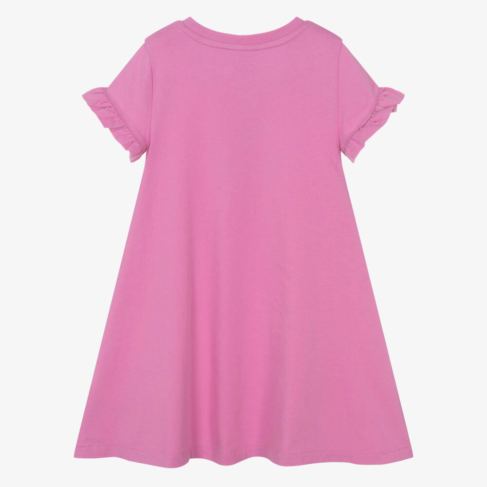Ralph Lauren-Girls Cotton Pink Polo Bear Dress | Childrensalon Outlet