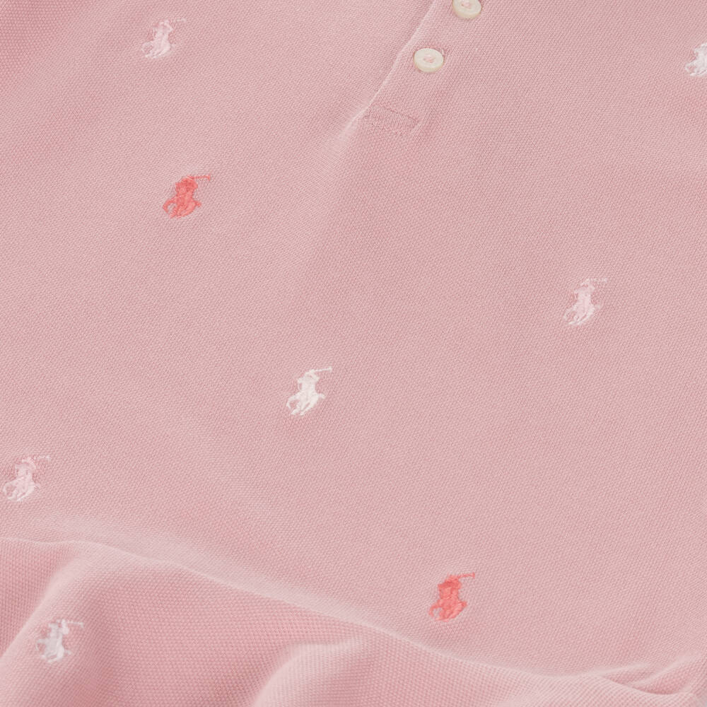 Ralph Lauren-Girls Cotton Pink Polo Dress | Childrensalon Outlet