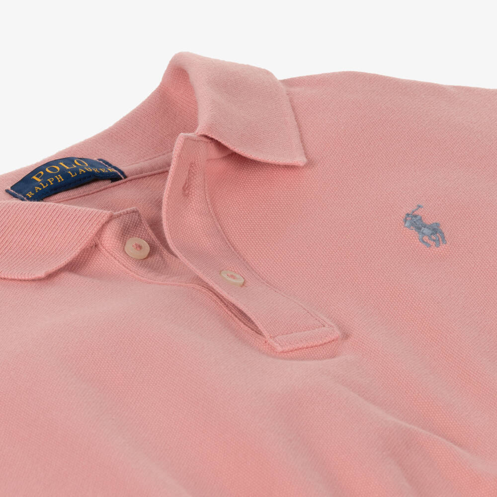 Ralph Lauren-Girls Cotton Pink Polo Top | Childrensalon Outlet