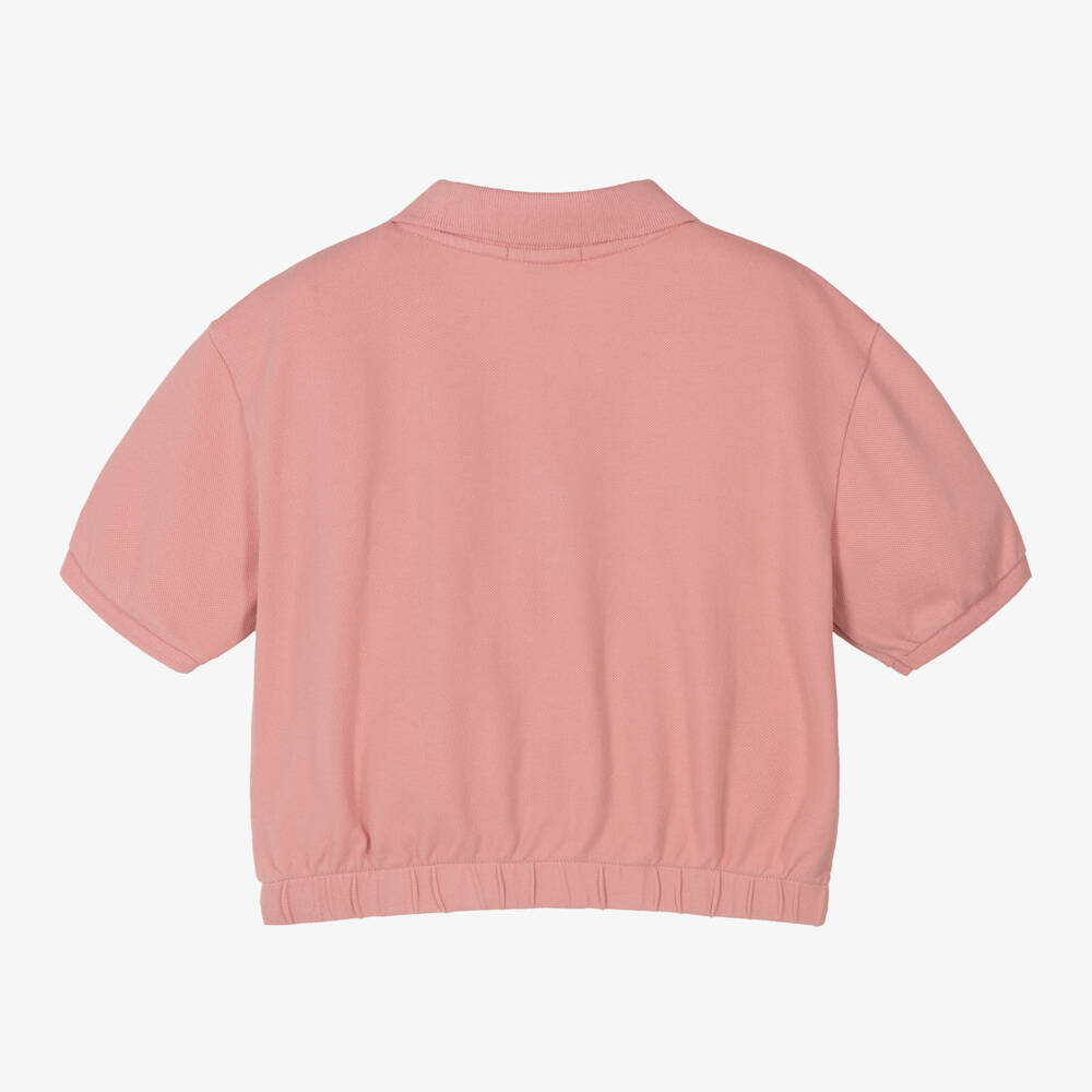 Ralph Lauren-Girls Cotton Pink Polo Top | Childrensalon Outlet