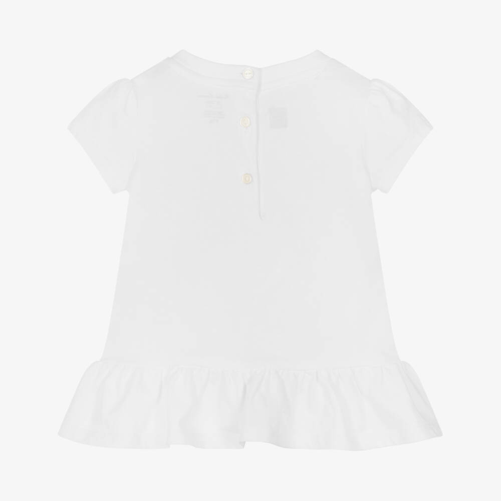 Ralph Lauren-Girls Cotton Tee with Bear Appliqué | Childrensalon Outlet