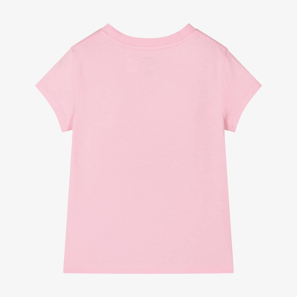 Ralph Lauren-Girls Cotton Tee with Floral Accent | Childrensalon Outlet