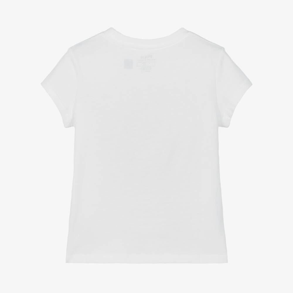 Ralph Lauren-Girls Cotton Tee with Riviera Design | Childrensalon Outlet