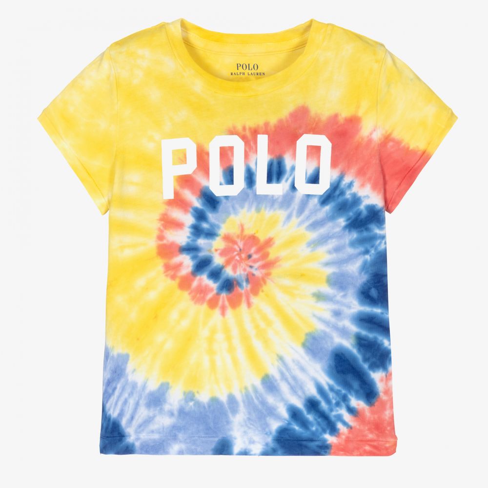 Polo Ralph Lauren - Girls Cotton Tie Dye T-Shirt | Childrensalon