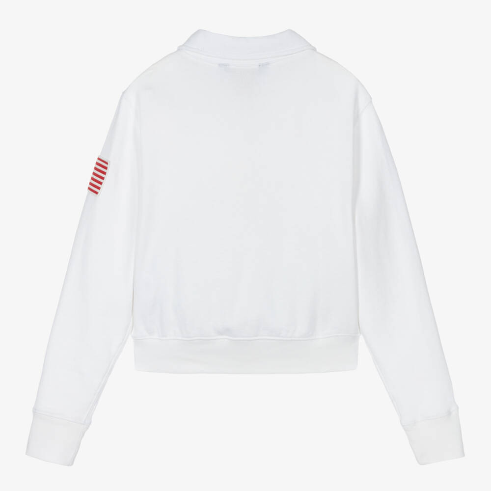 Ralph Lauren-Girls Cotton USA Zip Sweatshirt | Childrensalon Outlet