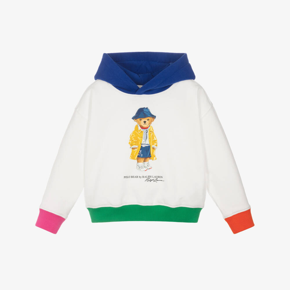 Ralph Lauren-Girls Cozy Cotton Bear Hoodie | Childrensalon Outlet