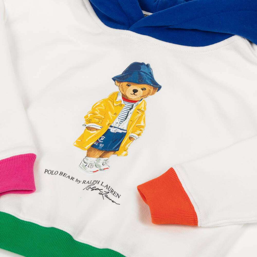 Ralph Lauren-Girls Cozy Cotton Bear Hoodie | Childrensalon Outlet