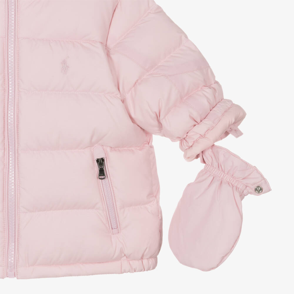 Ralph Lauren-Girls Cozy Pink Snowwear Ensemble | Childrensalon Outlet