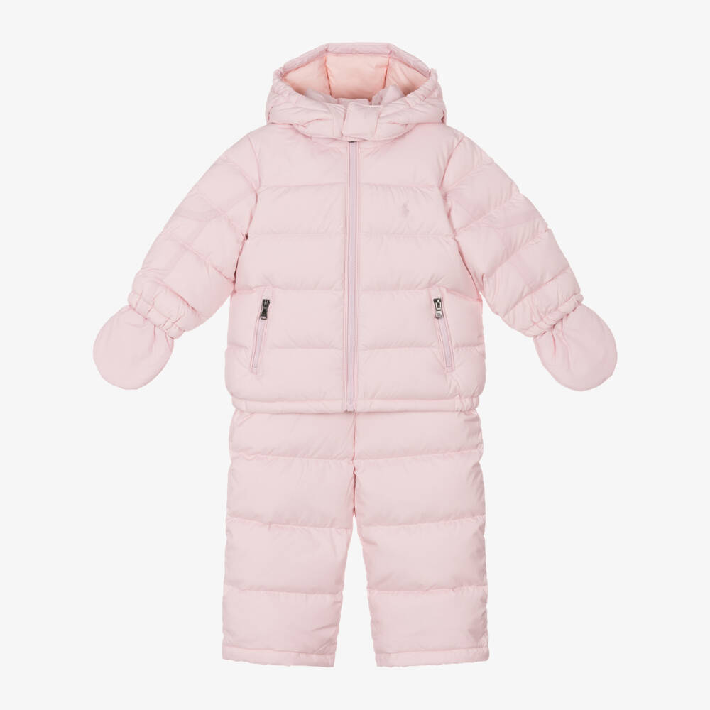 Ralph Lauren-Girls Cozy Pink Snowwear Ensemble | Childrensalon Outlet