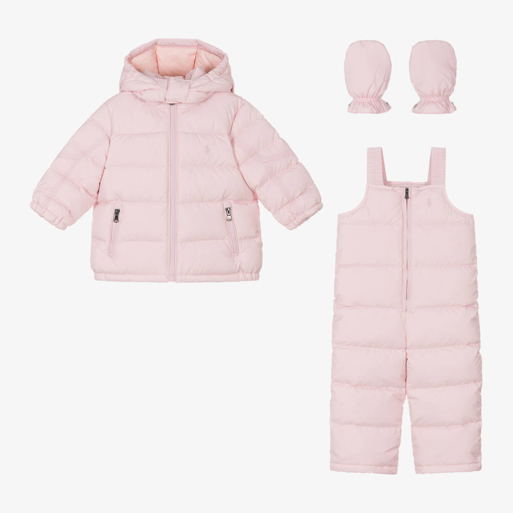 Ralph Lauren-Girls Cozy Pink Snowwear Ensemble | Childrensalon Outlet