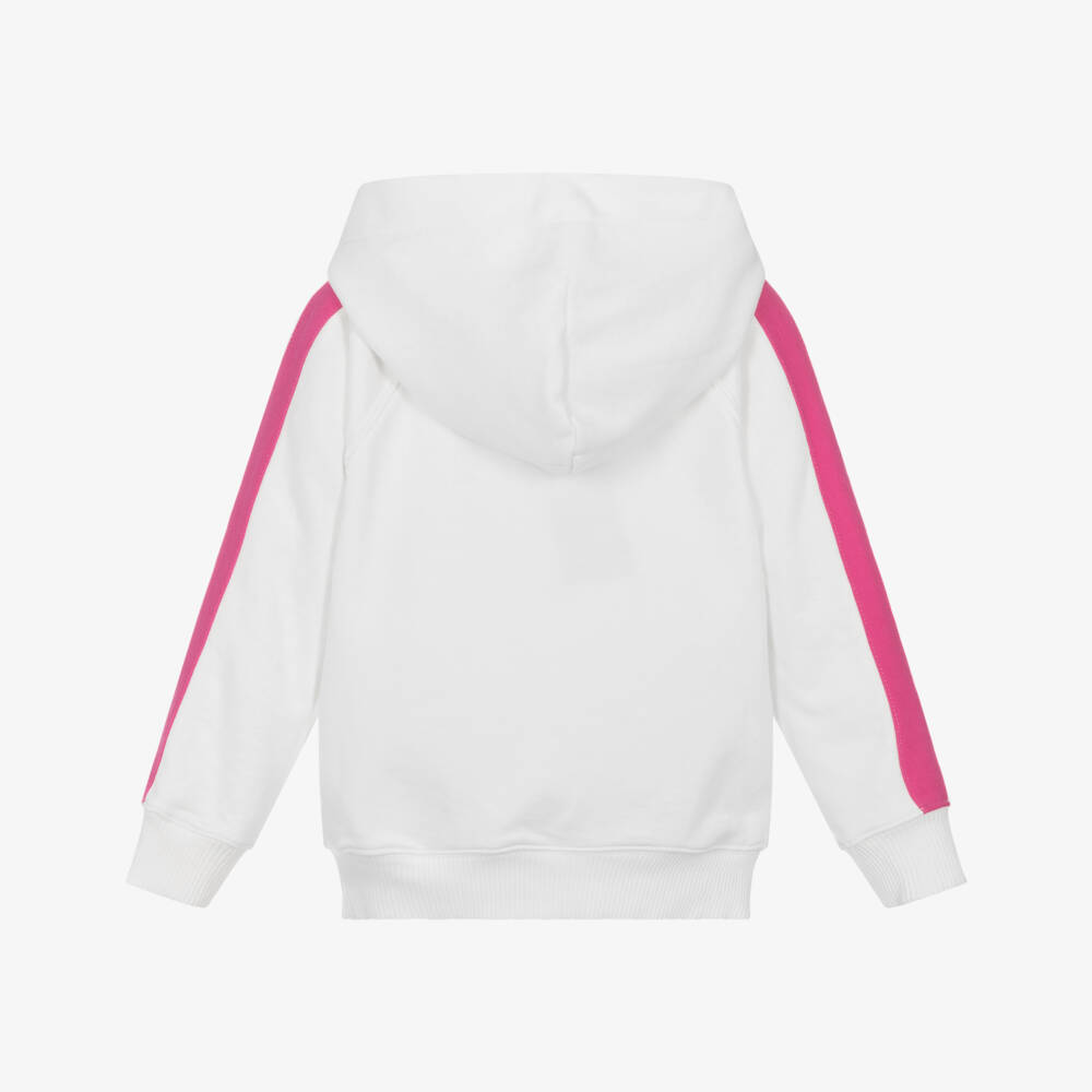 Ralph Lauren-Girls Cozy Pink Trim Hoodie | Childrensalon Outlet