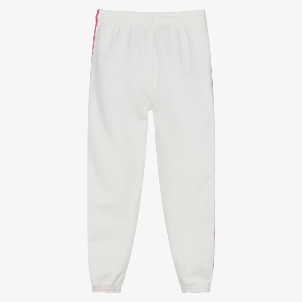 رالف لورين-بنطلون أبيض ووردي دافئ للبنات | Childrensalon Outlet