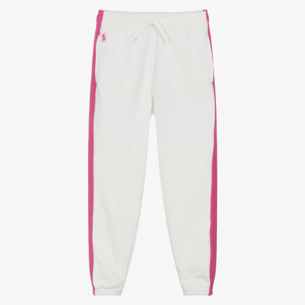 Ralph Lauren-بنطلون أبيض ووردي دافئ للبنات | Childrensalon Outlet