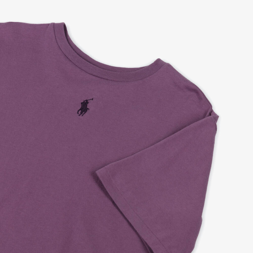 Ralph Lauren-Фиолетовая хлопковая футболка с пони для девочек | Childrensalon Outlet