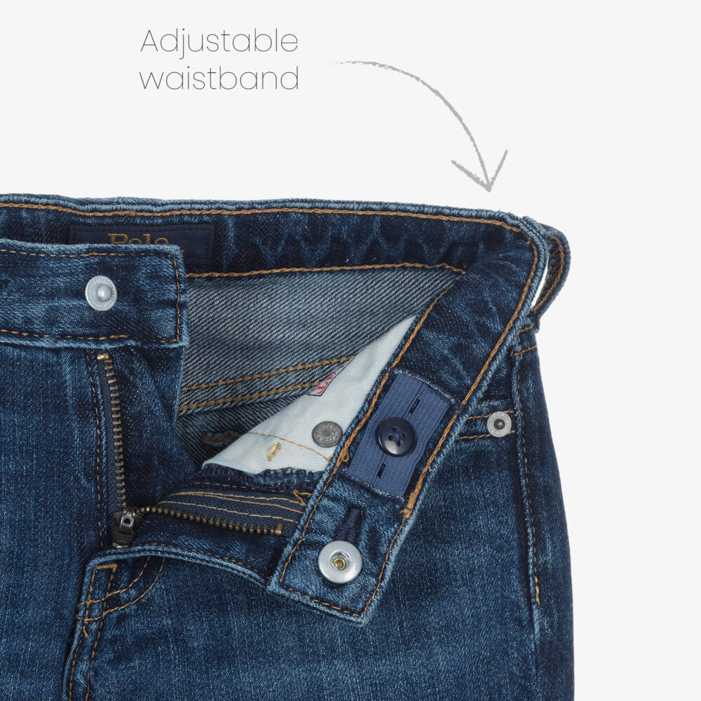 رالف لورين-جينز دنيم لون أزرق للبنات | Childrensalon Outlet