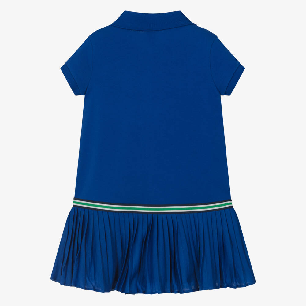 Ralph Lauren-Girls Elegant Blue Polo Dress | Childrensalon Outlet