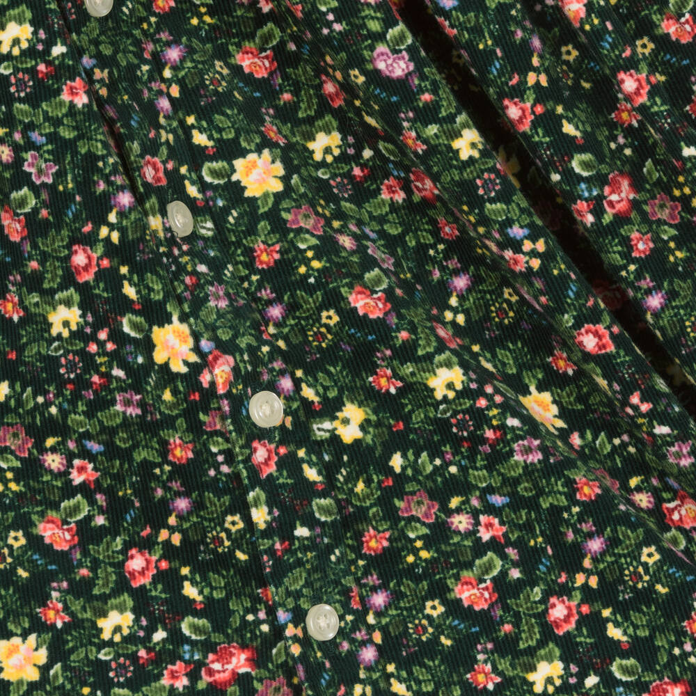 Поло Ralph Lauren-Вельветовое платье в цветочек для девочек | Childrensalon Outlet