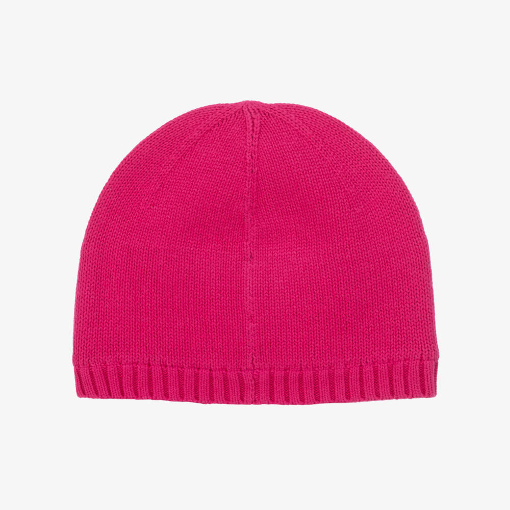 رالف لورين-قبعة بيني بولو بير قطن محبوك لون زهري | Childrensalon Outlet