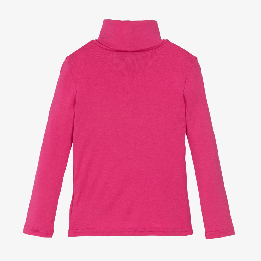 Ralph Lauren-Girls Fuchsia Roll Neck Top | Childrensalon Outlet