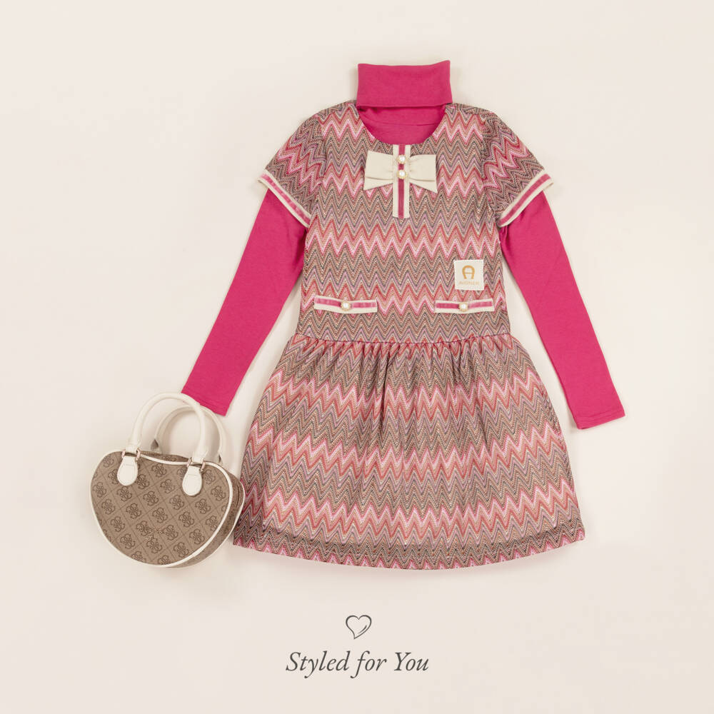 Ralph Lauren-Girls Fuchsia Roll Neck Top | Childrensalon Outlet